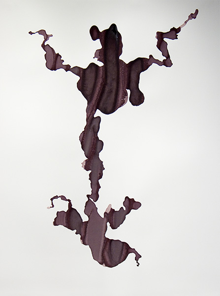 Composing Towards Balance, 2005 | wine on paper, 40 × 30 inches