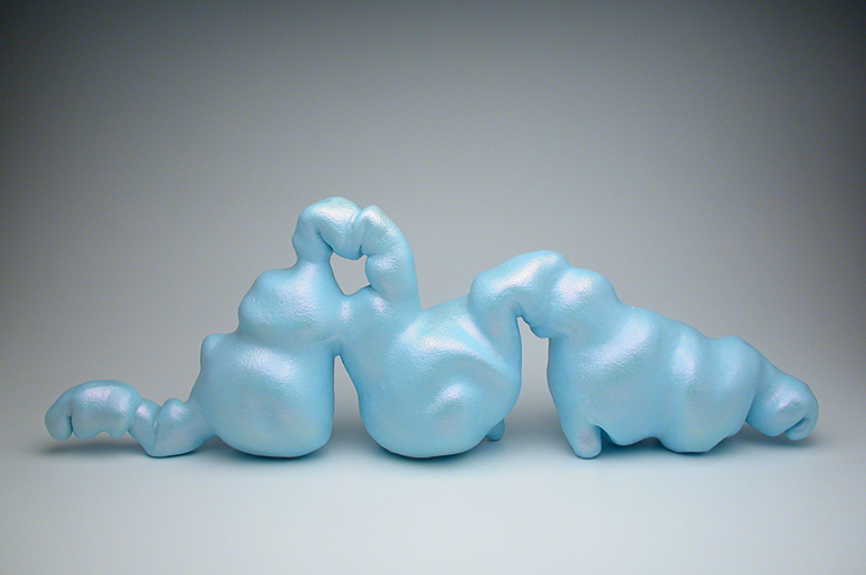 Blue Movement, 2004 | ceramic and nail polish, 28 × 5½ × 9 inches