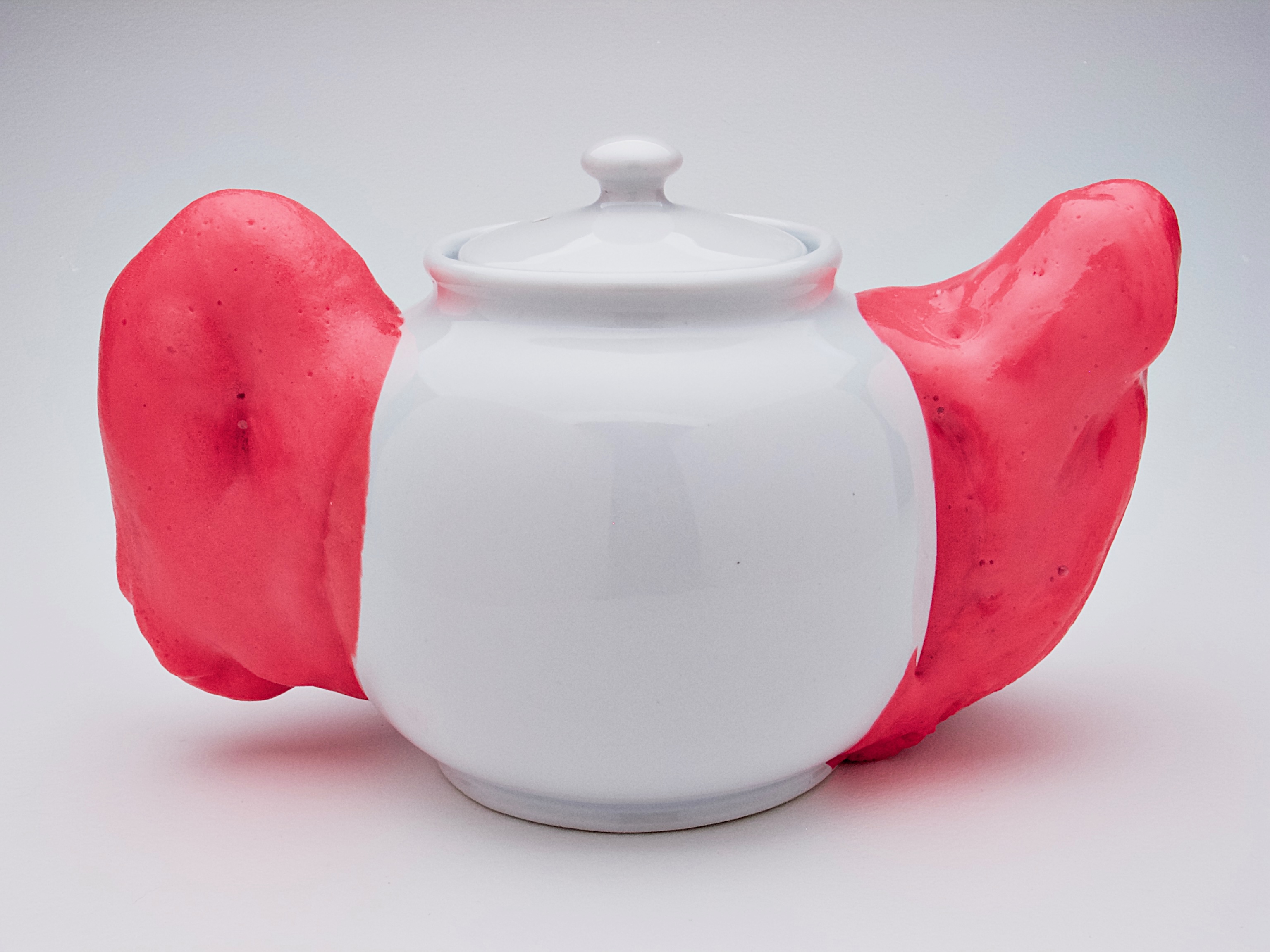 Teapot with Cushion, 2006 | Found teapot, urethane foam and silicone