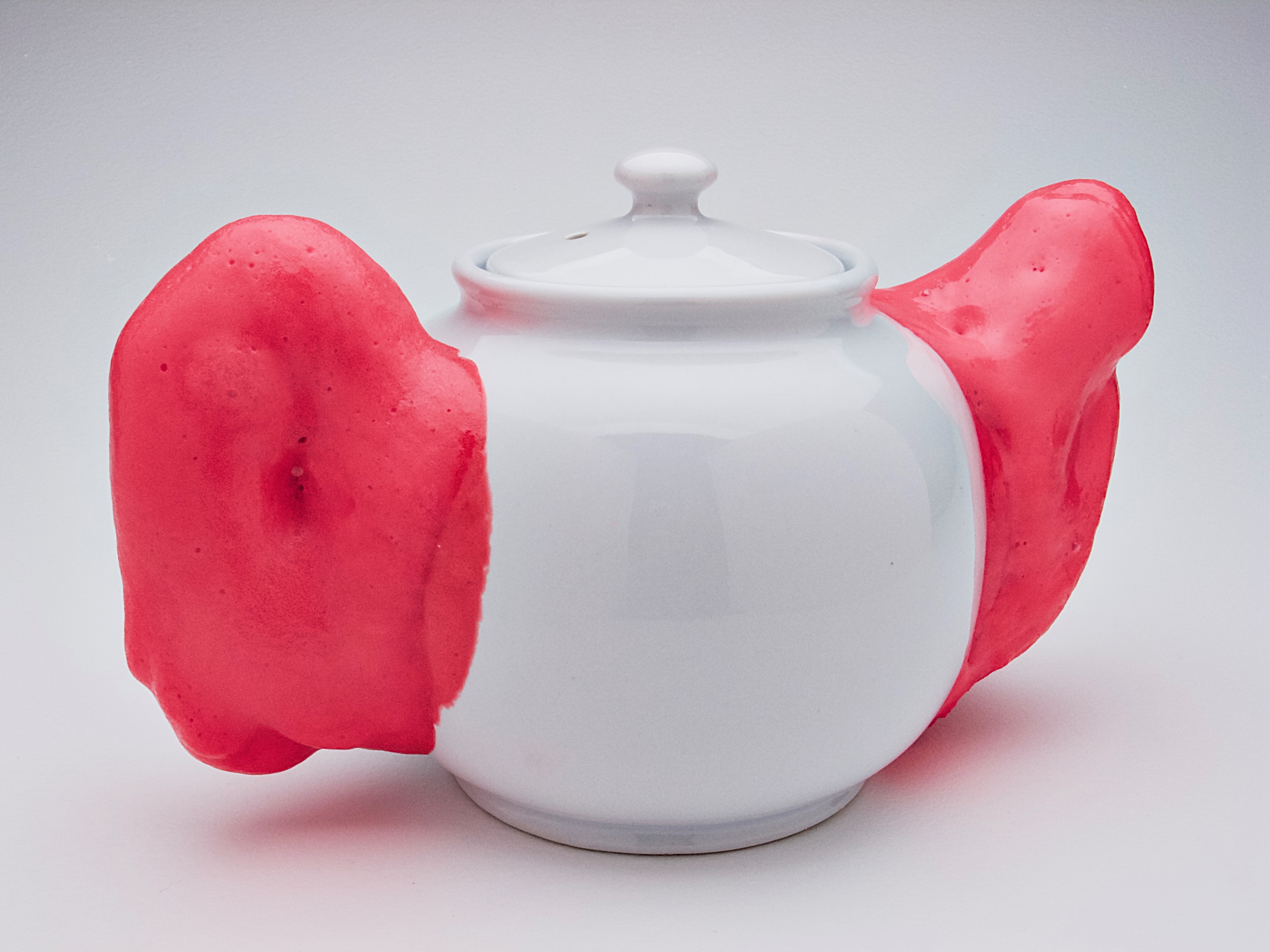 Teapot with Cushion, 2006 | Found teapot, urethane foam and silicone